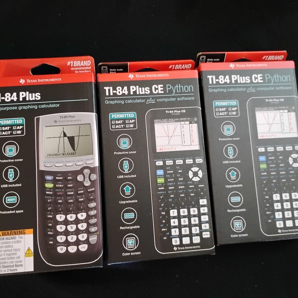Texas Instruments TI-84 Plus CE Python Graphing Calculator - Black and Gray